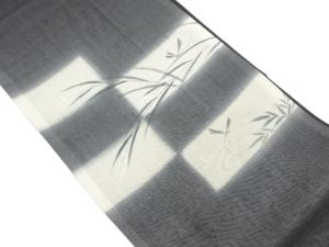  紗 手描き蜻蛉に花葉模様袋帯